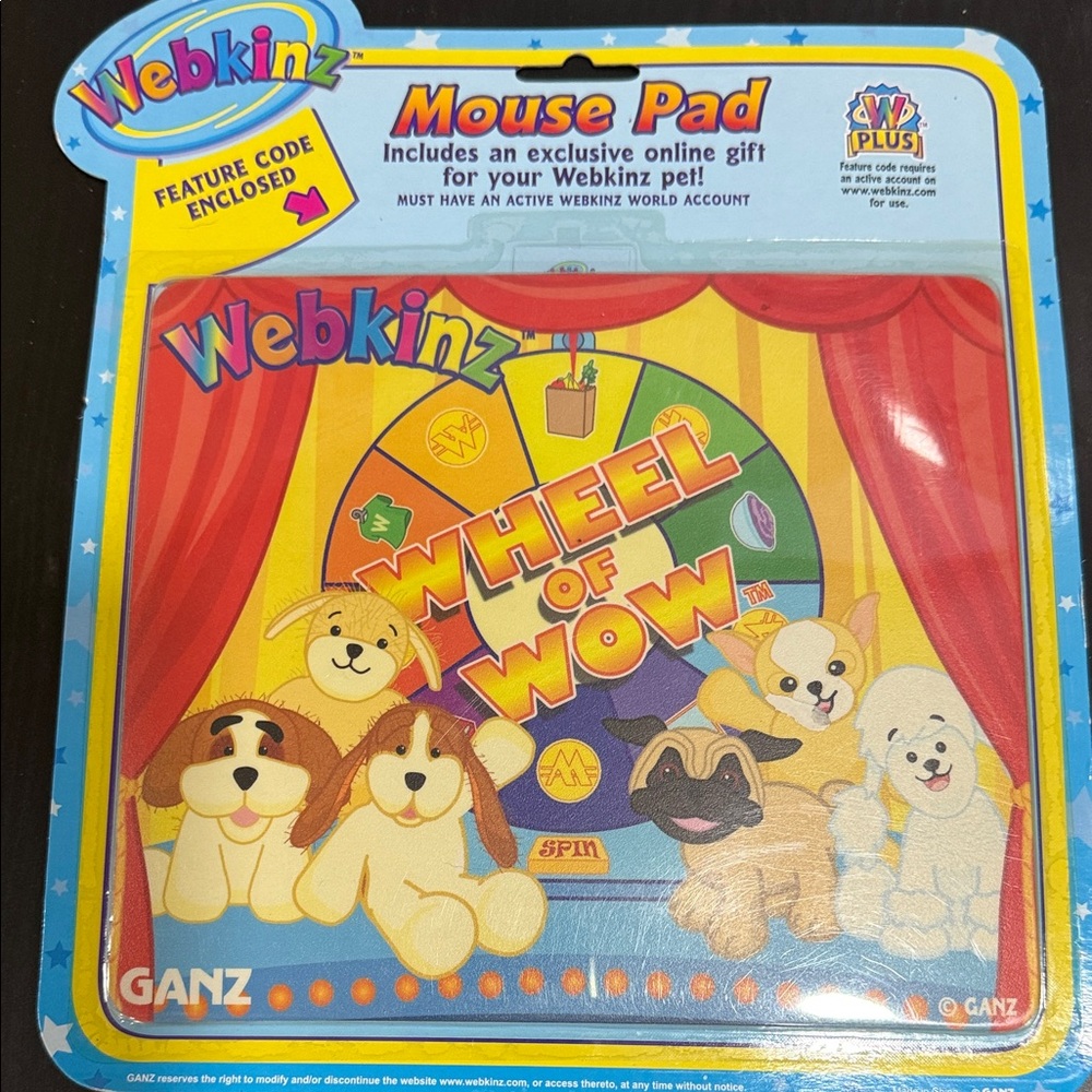 Net webkinz mouse pad with code